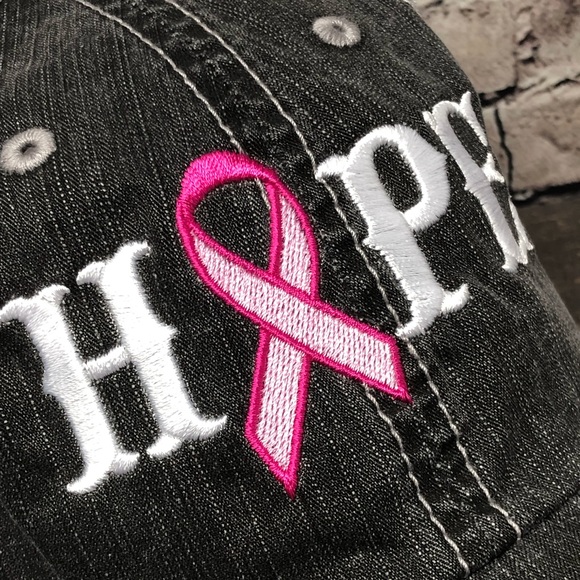 "Hope" Breast Cancer Pink Ribbon Embroidered Cap - Picture 2 of 7